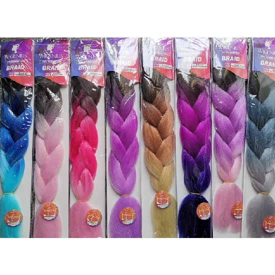 Wigenius Rainbow Colour Braid 50"